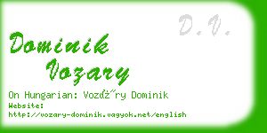 dominik vozary business card